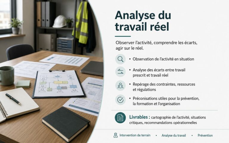 Analyse du travail réel en situation professionnelle